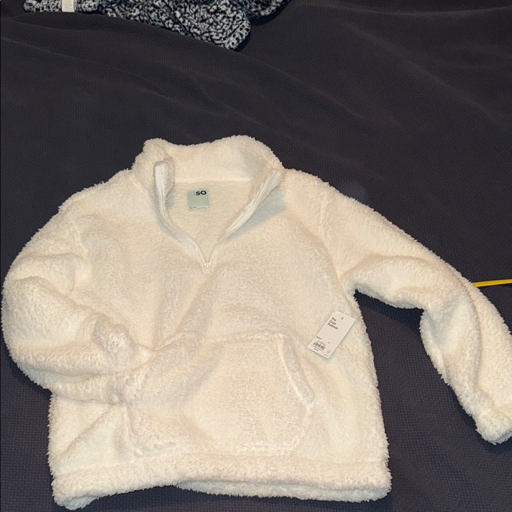 NWT SO Off-White Fleece Pullover